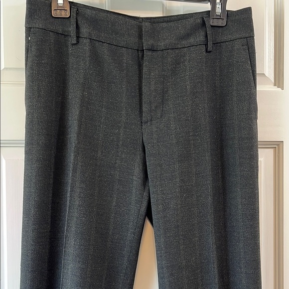 Zara Basic Dark Heathered Black Gray Straight Leg Dress Pants - Size 6 - Picture 3 of 9